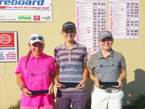 Girls Champion Brett Permann (center) pictured with Hailey Jones of Frisco, TX (2019) on the left and Rebecca Reed (2019) of Midland, TX on the right.